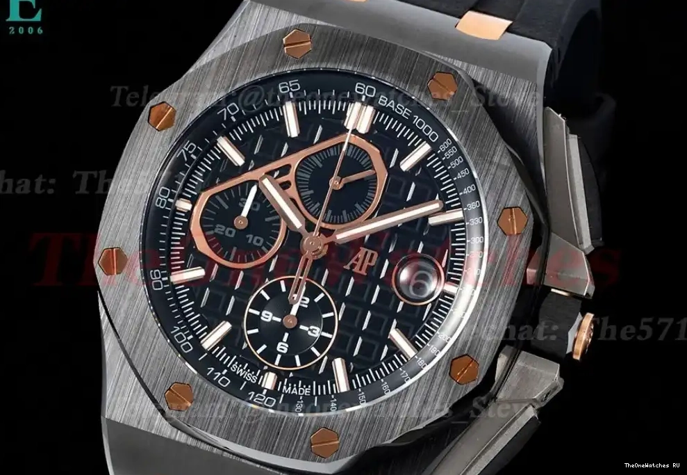 CER RU 44mm Royal Blk Offshore A3126 Oak RSF Stk 0524